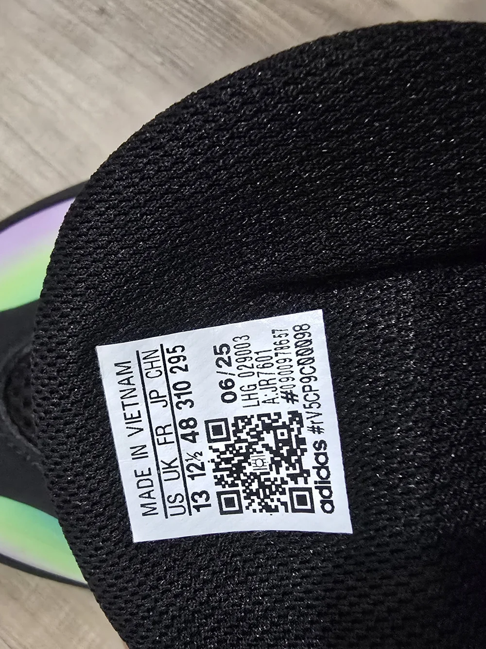 Men's Adidas Nova Gradient Wave Sneakers - Black with Green, Blue & Purple